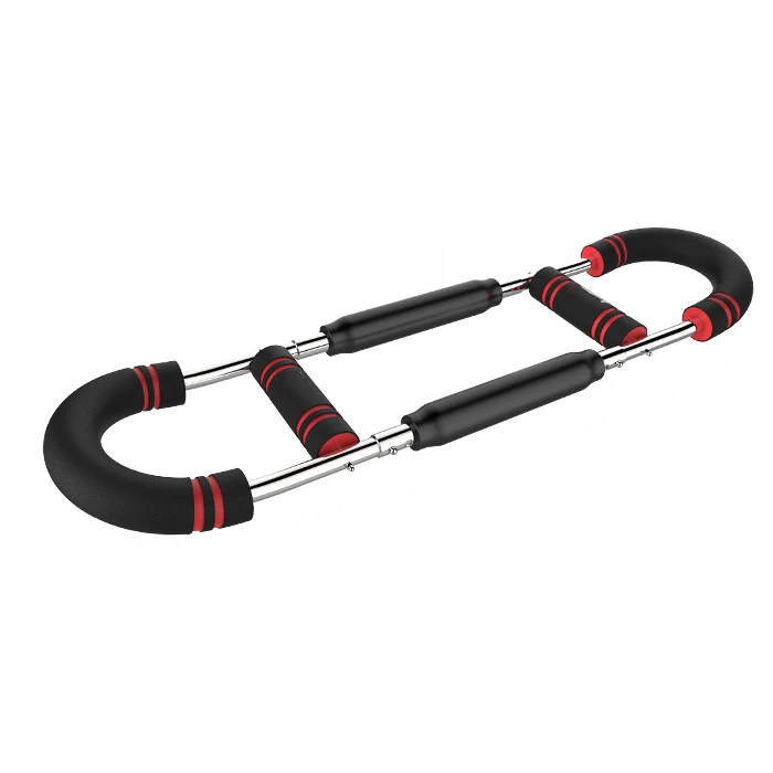 

Arm muscle training equipment steel chest expander with foam handle, Black