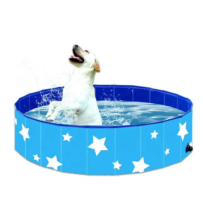 

Durable PVC dog swimming pool bathtub portable outdoor foldable dog pool large, Blue, pink