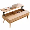 Home Furniture square wood coffee table solid oak small round