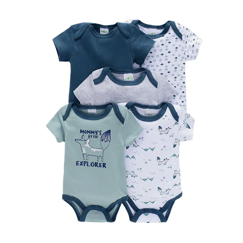 

Top sale 5 pack baby romper set newborn clothing short sleeve baby bodysuit, Multi color