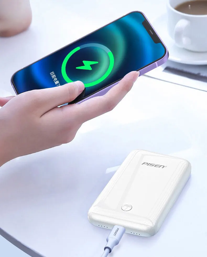 

pisen magnetic suction wireless charging 50000mah mobile power 10W wireless charging 20WPD fast charging charger