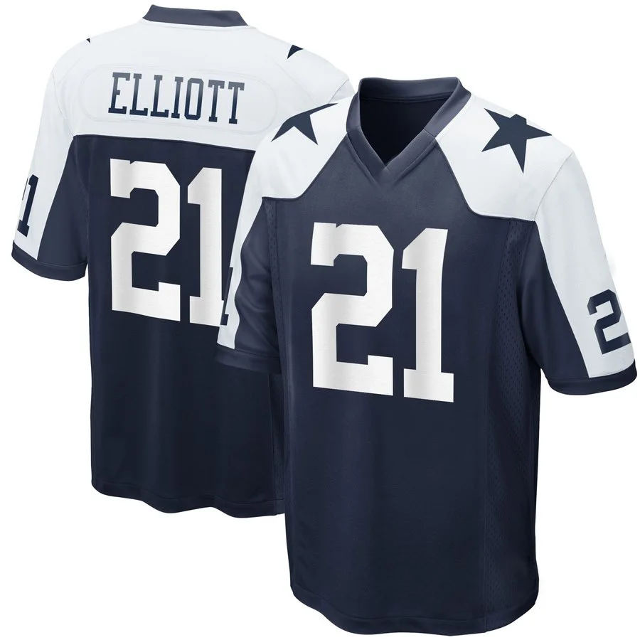 

2021American Football jerseys 4 Dak Prescott 21 Ezekiel Elliott Best Quality Stitched logo 19#cooper Hot sale products