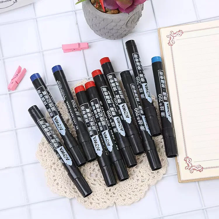 

Permanent Paint Marker Pen Oily Waterproof Black Pen for Tyre Markers Quick Drying Signature Pen Stationery Supplies