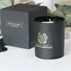 Popular Fragrance Customized Black Candle Jar Luxurious Perfume Scented Candle With Gemstone