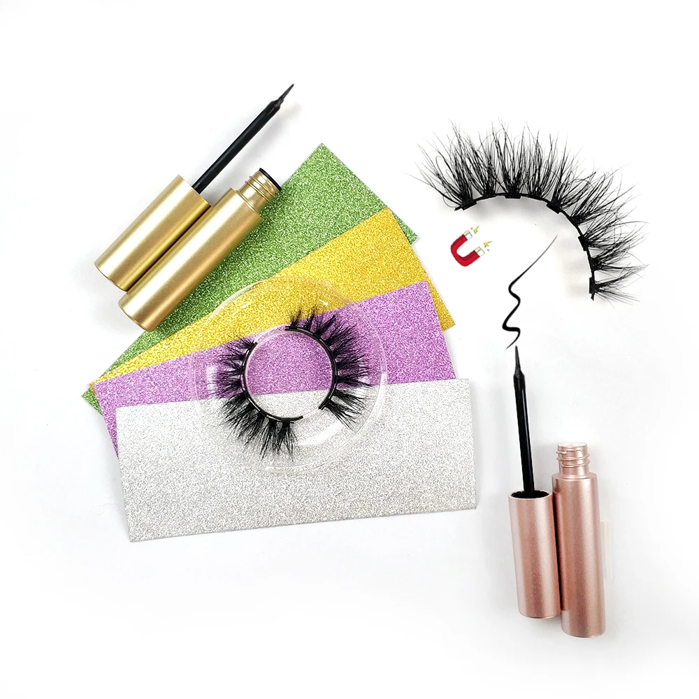 

hot magnetic eyeliner eyelash custom private label eyelashes, Natural black