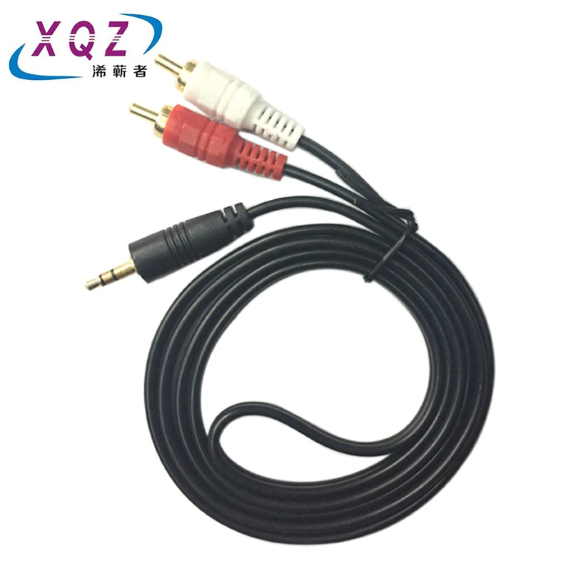 

1.5M 3.5mm to 2RCA cable 1 by 2 stereo aux to RCA cable for speaker cable gold plated