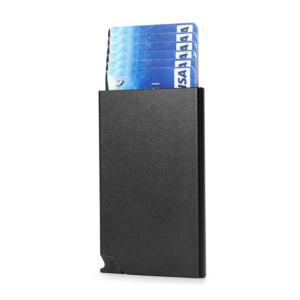 

Super Slim Credit Card Case for Men Women RFID Protection Aluminum Pop Up Card Case Holder RFID Blocking Pop Up Credit Card Case