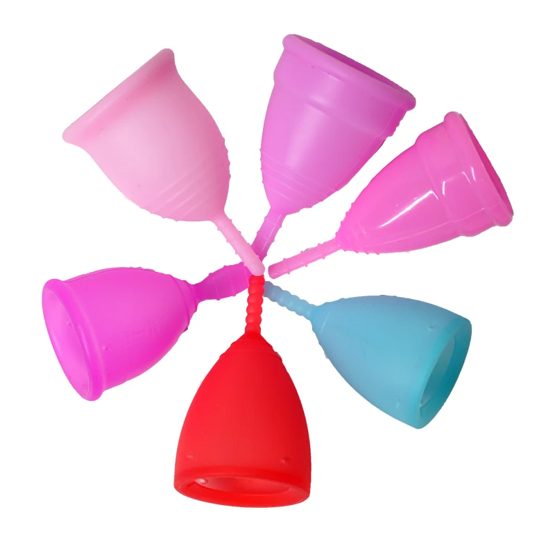 

2021 Newest Premium Silicone Menstrual Cup Feminie Hygiene Menstrual Cup Wash Eco-Friendly Feminine Product, Pink/purple/white