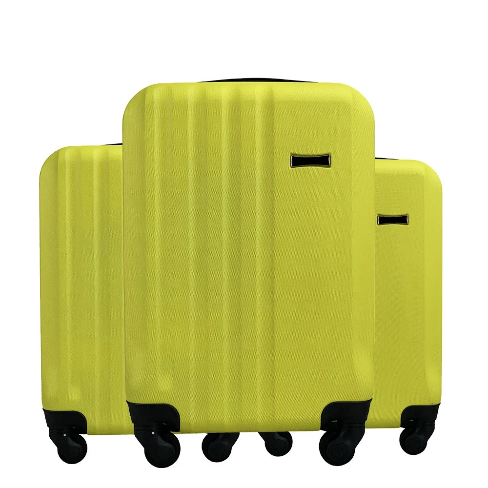 

2020 Promotional Luggage bag Zipper airport travel suitcase 4 spinner wheels luggage, Yellow, red,green, black,customized