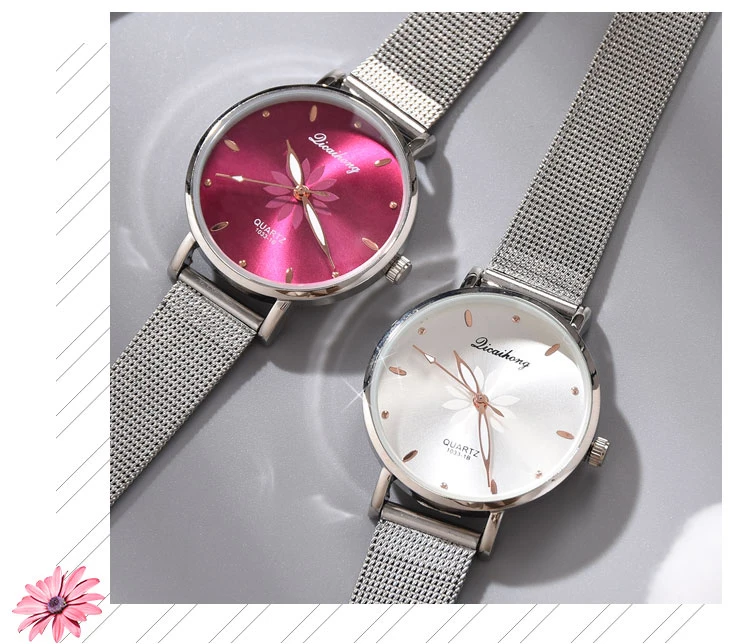 Newest Arrival High Quality China Brand Quartz Watch Women Leisure Mesh Belt Casual Dial Design Ladies Wristwatch