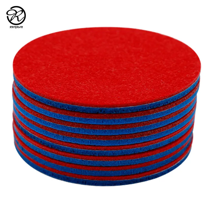 Dark Grey 5mm Thickness Round Coasters Table Coasters 10 Pieces Felt Drink Coaster Set With