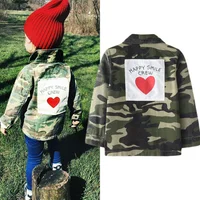 

KS1489 Back print design kids camouflage jacket casual camo anorak jacket