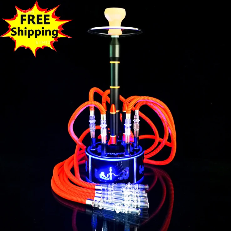 

2021 maya tall turkish wholesale electric gun amy deluxe shisha pipe hookah bowl set bowl charcoal box led hookah with cage, Green\black\red\blue\yellow\mix color