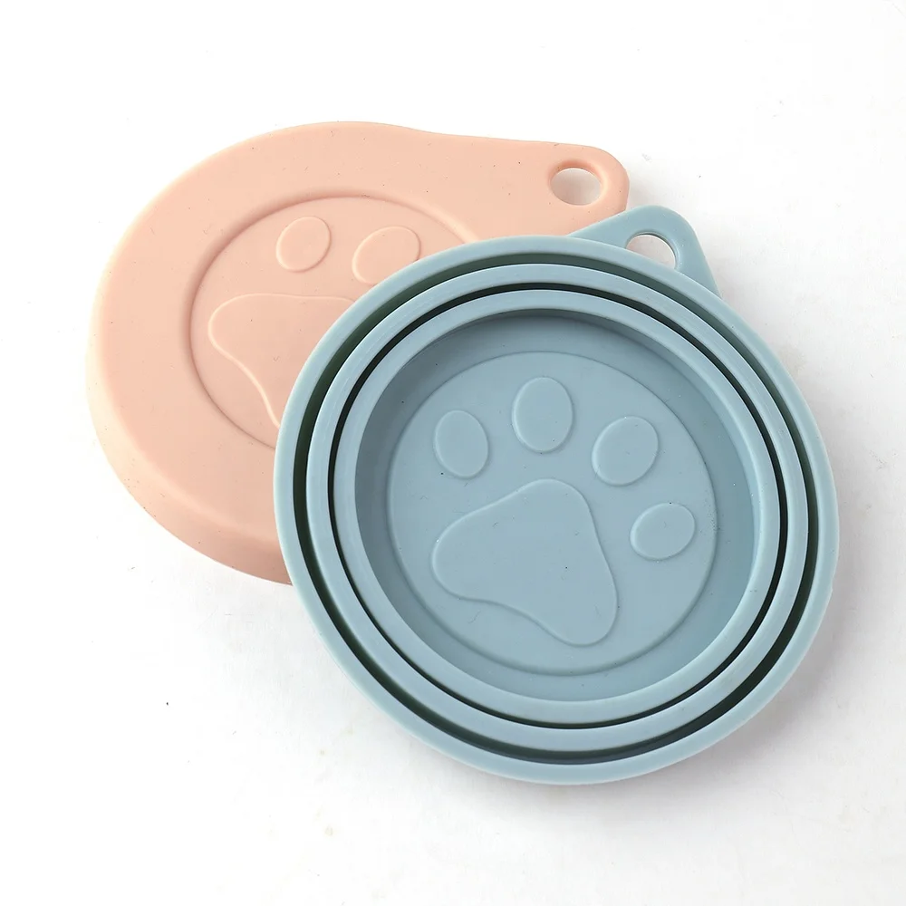 

Universal Size One Fit 3 Standard Size Silicone Pet Food Bowls Can Cover Lids For Pet Food, Pink/blue