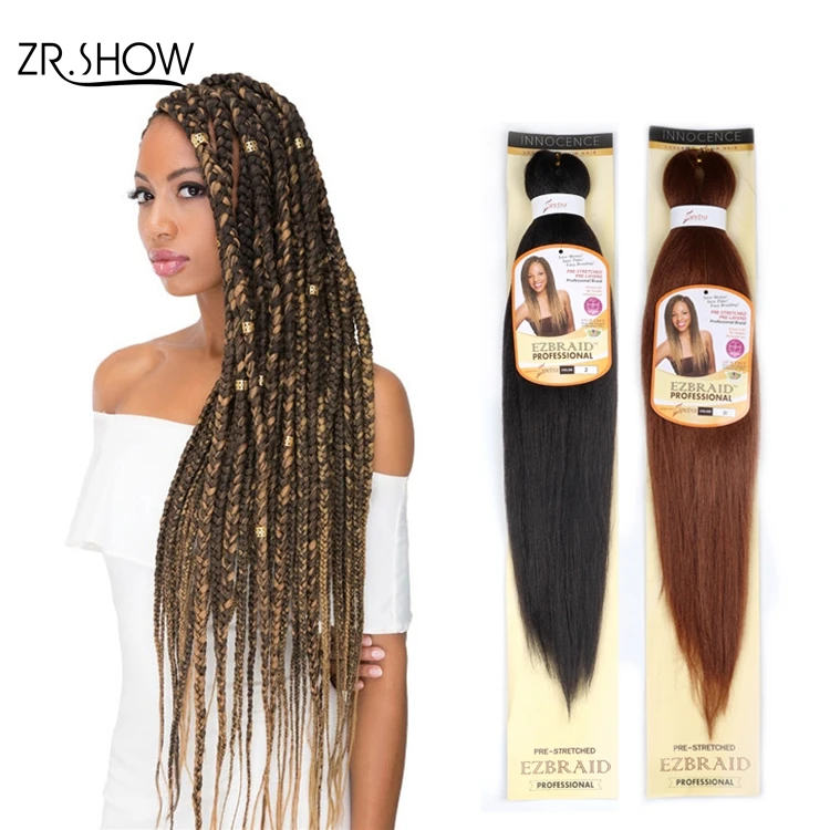 
African Fashion Hair 26 Inch Synthetic x pression Braiding Hair Extensions Pre Stretched Braiding Hair  (62066736062)