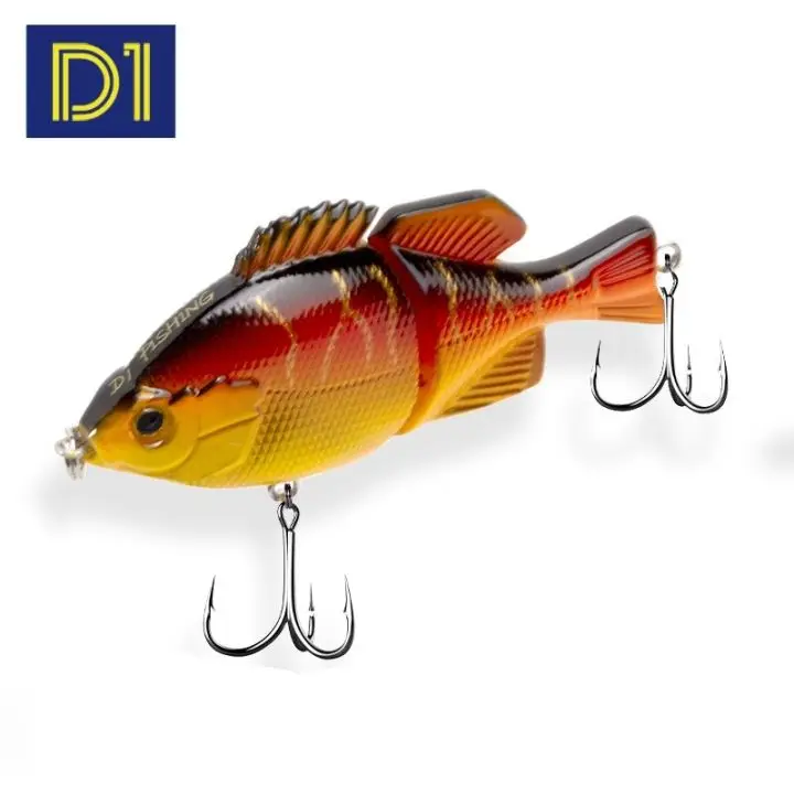 

fishing hard bait fishing lures multi jointed trolling segmented fishing lors, 6 colors