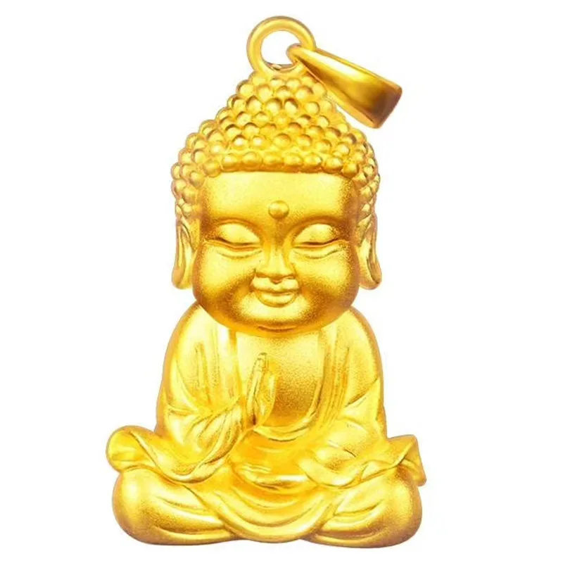 

Gold-Plated Small Buddha Pendant Vietnam Placer Gold Maitreya Necklace Men's And Women's Ornament Live Supply Direct Supply