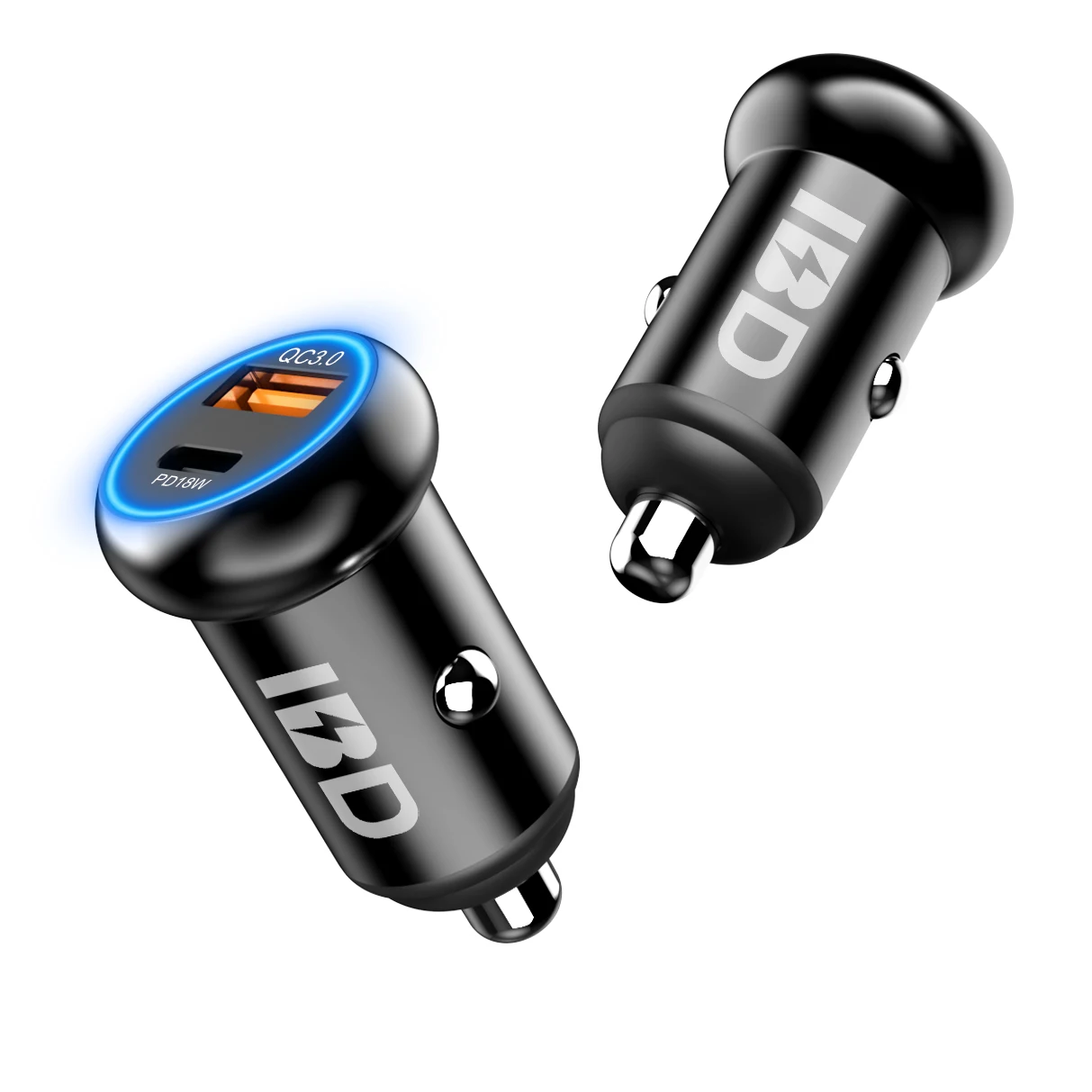 

IBD mini designed charger fast charging dual port car charger 36w hot selling car phone charger for mobile