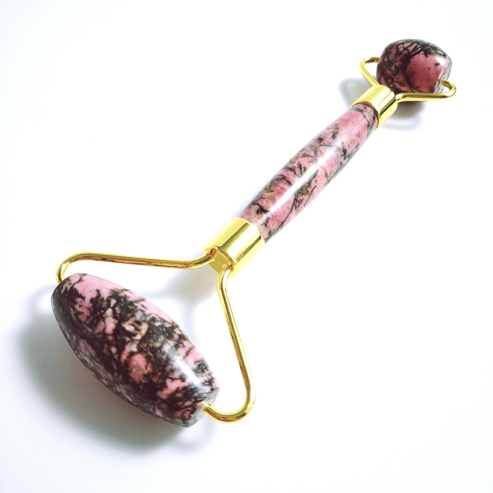 

Rhodonite jasper Massage roller for Face, Eyes, Neck, Body Muscle Relaxing and Relieve Fine Lines and Wrinkles