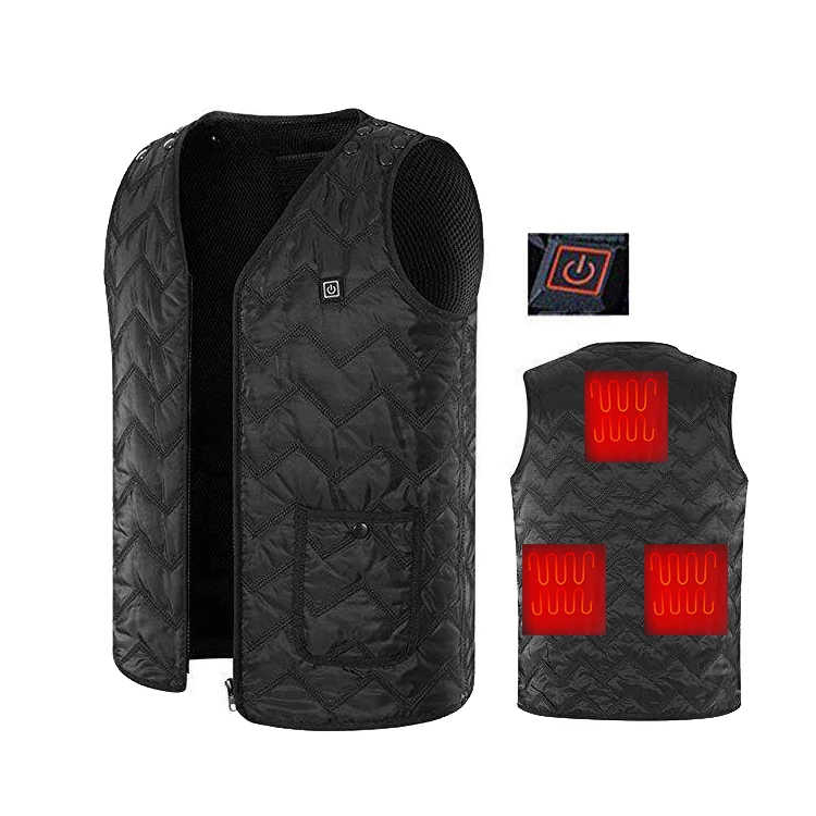 

Unisex windproof rechargeable battery heated vest for All Size winter men's sleeveless jacket