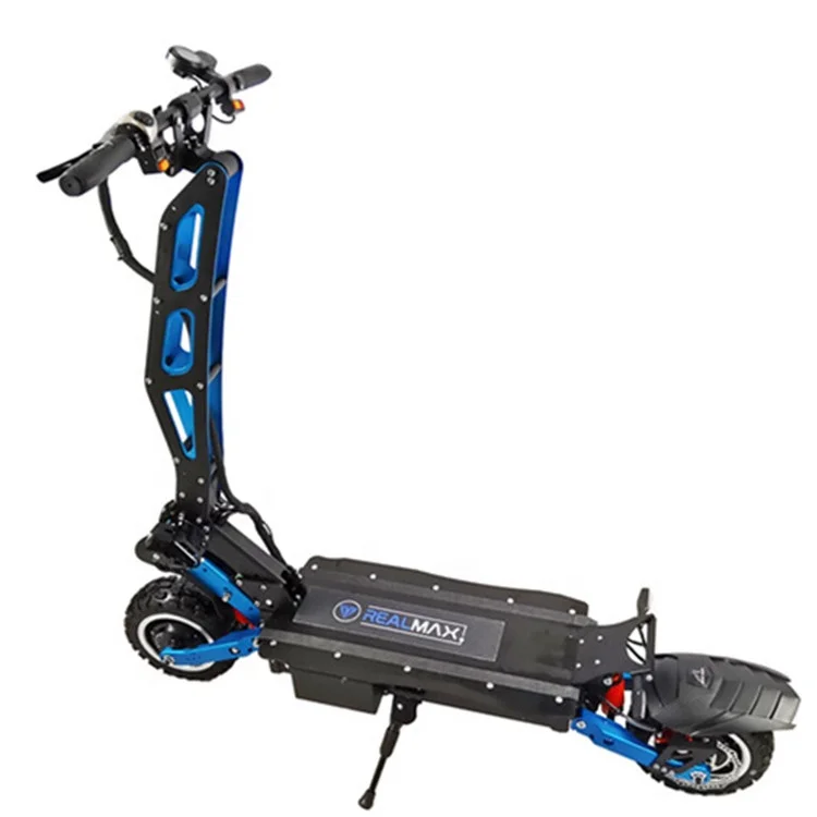 

11 inch 4000w*2 60V 72V Fat Tires Powerful Dual Motor Foldable Off Road Fast Electric Scooter With CE, Blue or red