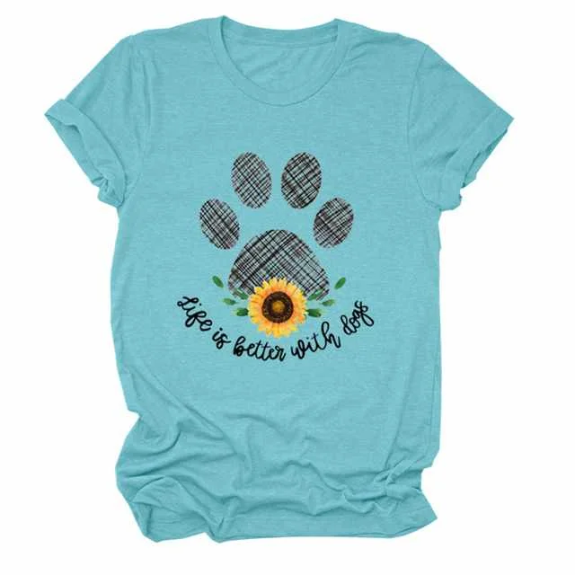 

New Product Casual Short-sleeved Loose And Simple T-shirt, Picture color