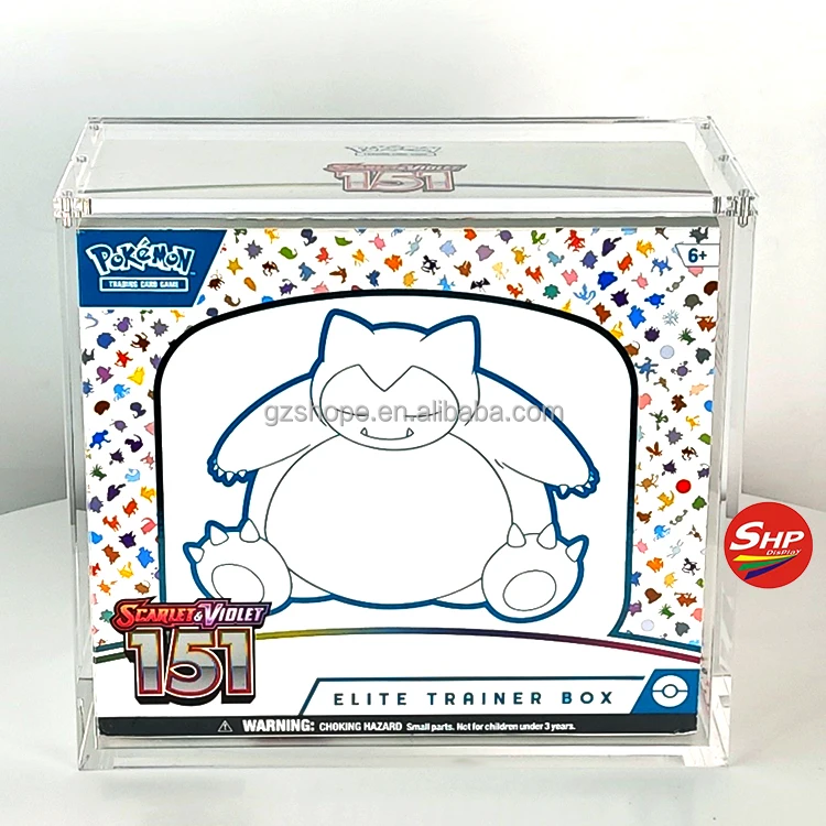 SHP Custom Acrylic Pokemon TCG Scarlet and Violet 151 Cartas Pokemon Original 151 Japanese Cards Booster Box ETB Display Case