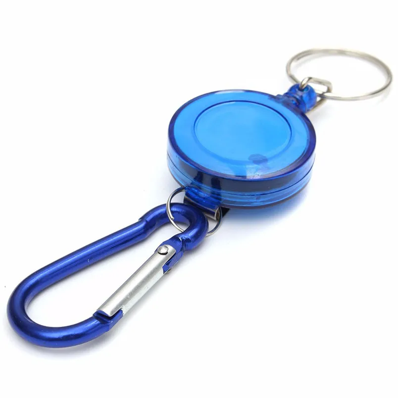 

Hot sale Retractable Key Chain Badge Reel - Recoil Carabiner ID Ski Pass Owner multicolor Outdoor Tools new #4O04, Picture