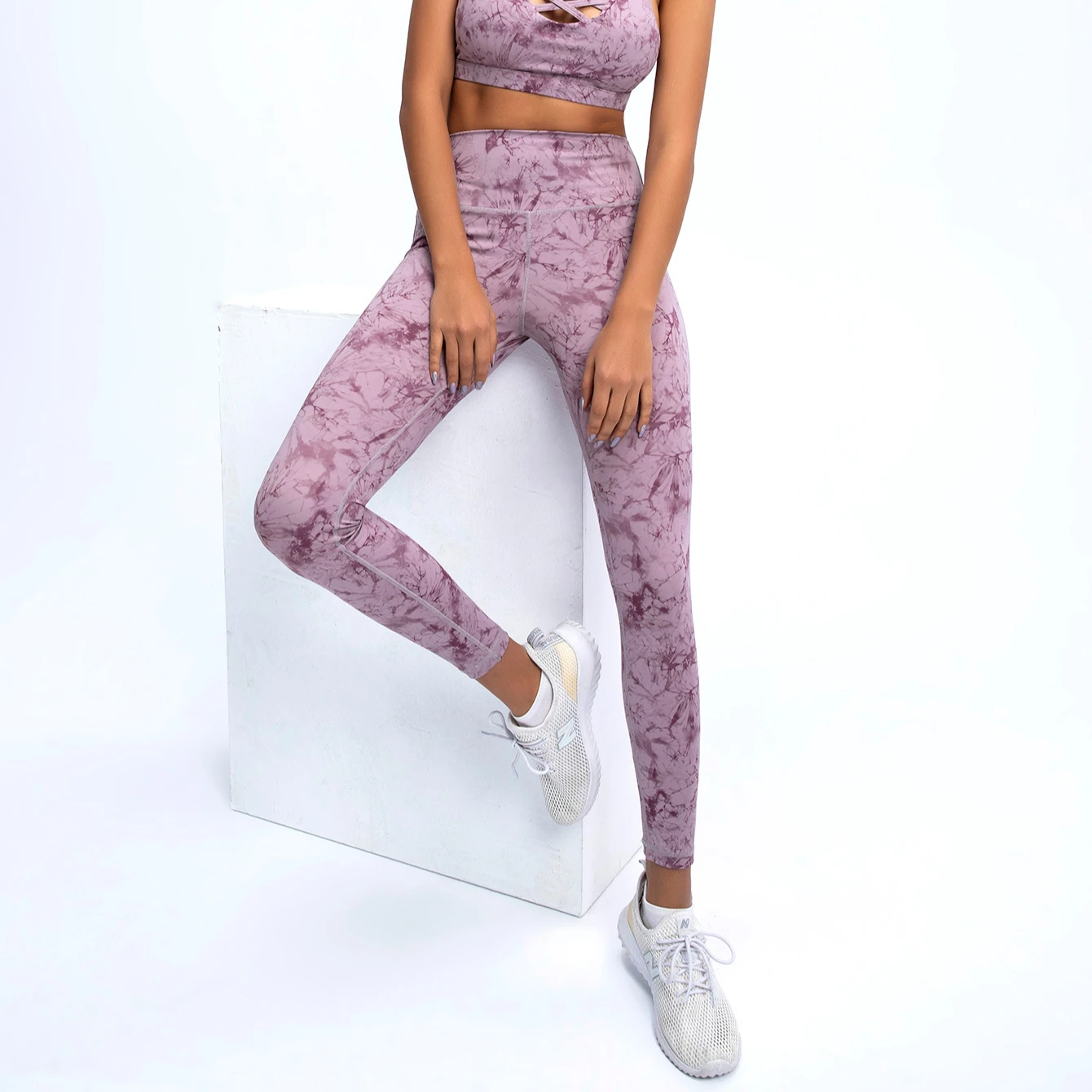 

custom gym tie dye hight waist workout fitness yoga pants leggings for women