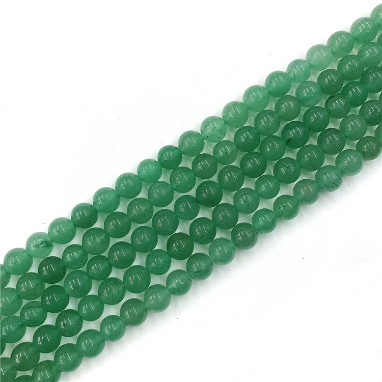 

Hot Sale Green Agate Gemstone Smooth Round Beads Natural Green Aventurine Beads in Strands, 100% natural color