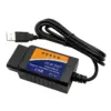 ELM327 USB OBDII Auto Scan Tool USB OBD V1.5 25K80 Program Diagnostic through cable