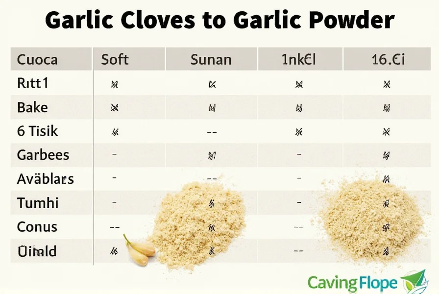 garlic cloves to garlic powder