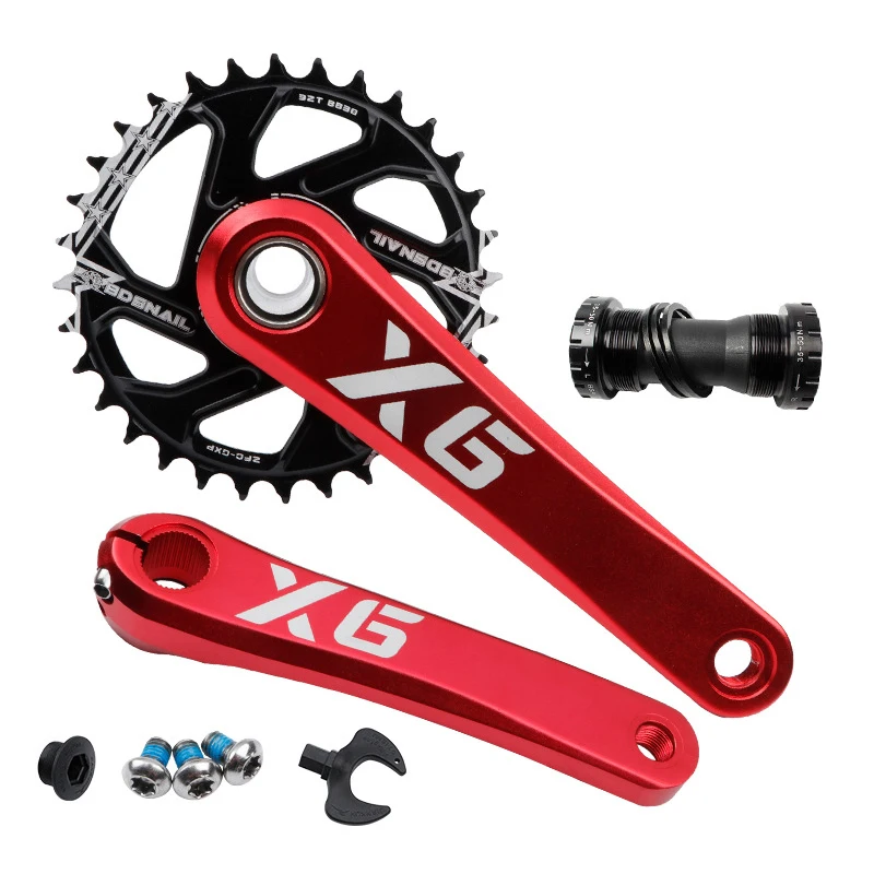 

170/175MM 32/34/36/38T Mountain Bike Crankset MTB Chainring Bike Parts 8/9/10/11 Speed Bicycle Chainwheel Sprocket Crank Set