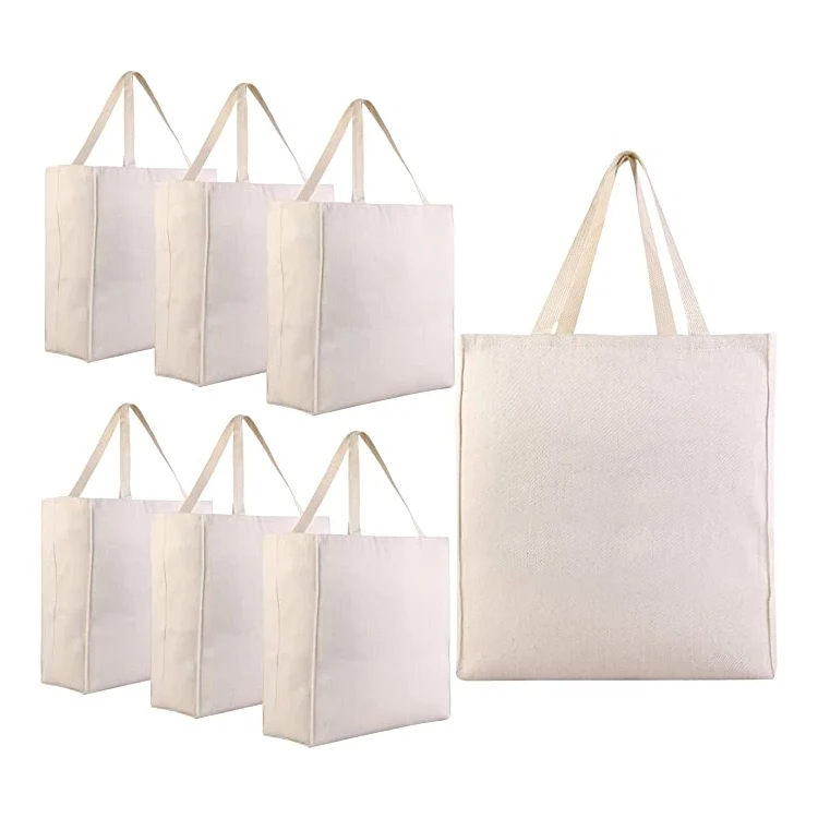 

High quality durable eco friendly grocery shoppingcanvas tote bags bulk, White or oem