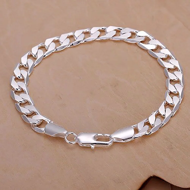 

GX Men Silver Plated Chain bracelet set the Cuban Figaro bracelets homme bracciale Pulsera de hombre da uomo Gelang pria set 4, Sliver