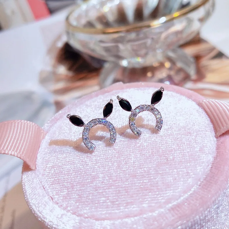 

Exaggerated Unique Noble Jewelry earrings Fashion Jewelry Zircon Stud Earrings geometry Gemstone Earrings
