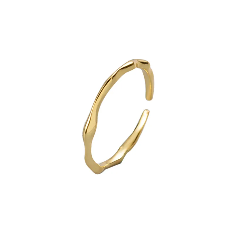 

Rings Jewelry Women Minimalist Brass Gold Plated Rhodium Plated Irregular Adjustable Ring