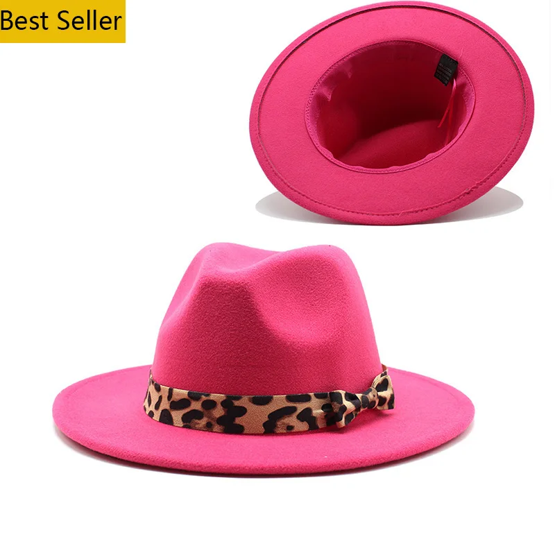 

HF0001 Custom print Promotional Gift Cheap wide brim Wholesale Temperament Wool Felt Trilby Elegant Sombreros Fedora Hats Cap