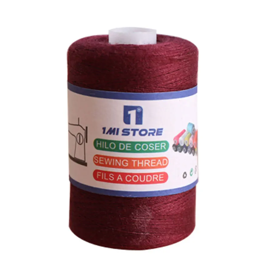 

Wholesale weaving thread 100% sewing thread spun polyester sewing thread, Deep wine red