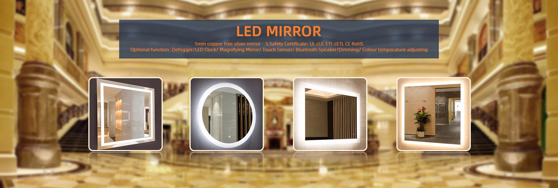 Modern Round DEL salle de bain Infinity Miroir cosmétique Miroir de maquillage make up Light