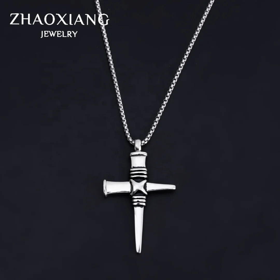 

Cross Pendants Necklaces Vintage Jewelry Stainless Steel Religious Christian Jewelry Retro 2021 Fashion