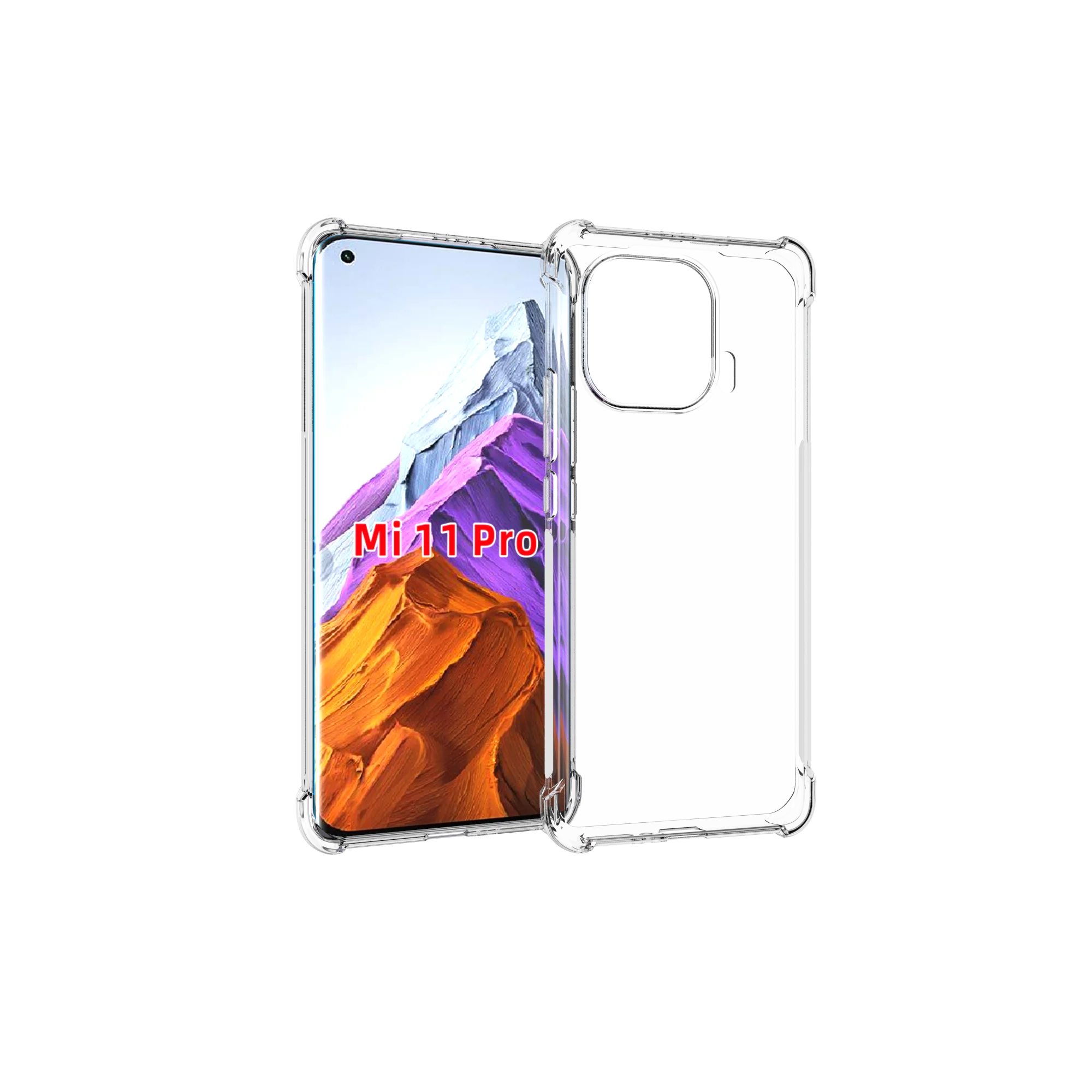 

Clear Shockproof 360 Matte Bumper Slim TPU Cover Case For XIAOMI MI 11 pro, As pictures