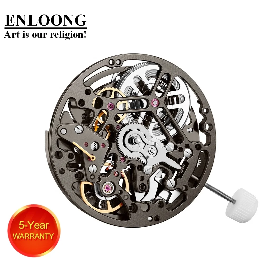 

ENLOONG Luxury Skeleton Mechanical Movement Automatic Long Power 80 Hours OEM Logo ELA0757 8N24 8N40 Substitute Watch Movement