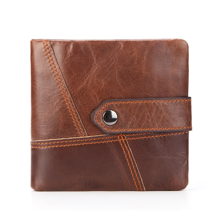 

large capacity vintage card holder RFID genuine leather men wallet, Black,brown