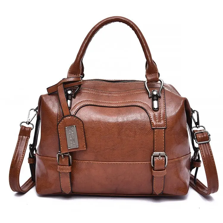 

Best selling 0il wax skin retro bag fashion trend lady bag lady handbag women's one shoulder cross bag