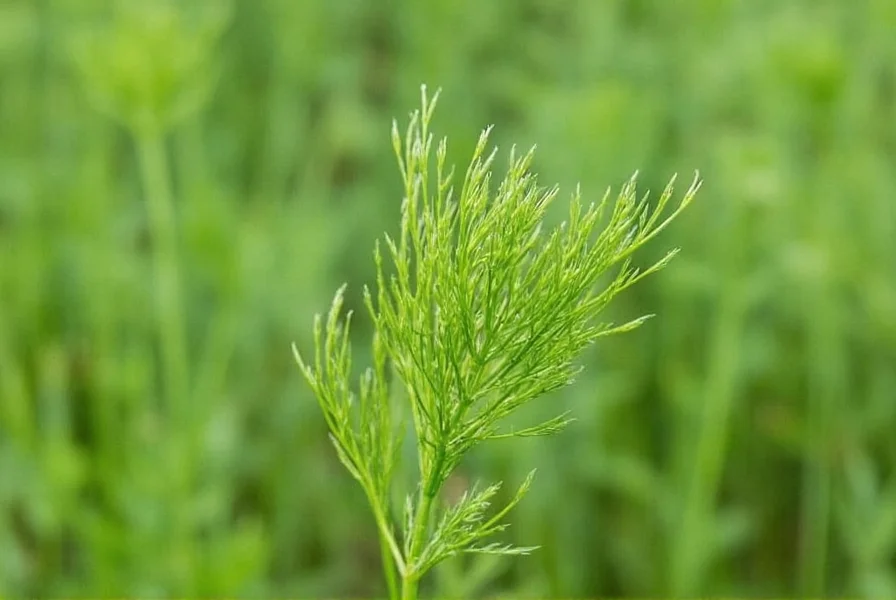Ancient dill plant illustration showing feathery leaves and yellow flowers