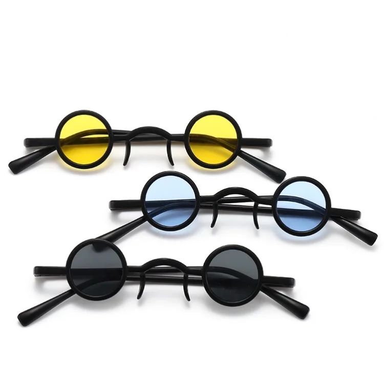 

Small Hip Hop Steampunk Sunglasses Men Retro Round Frame Sun Glasses, 11 color