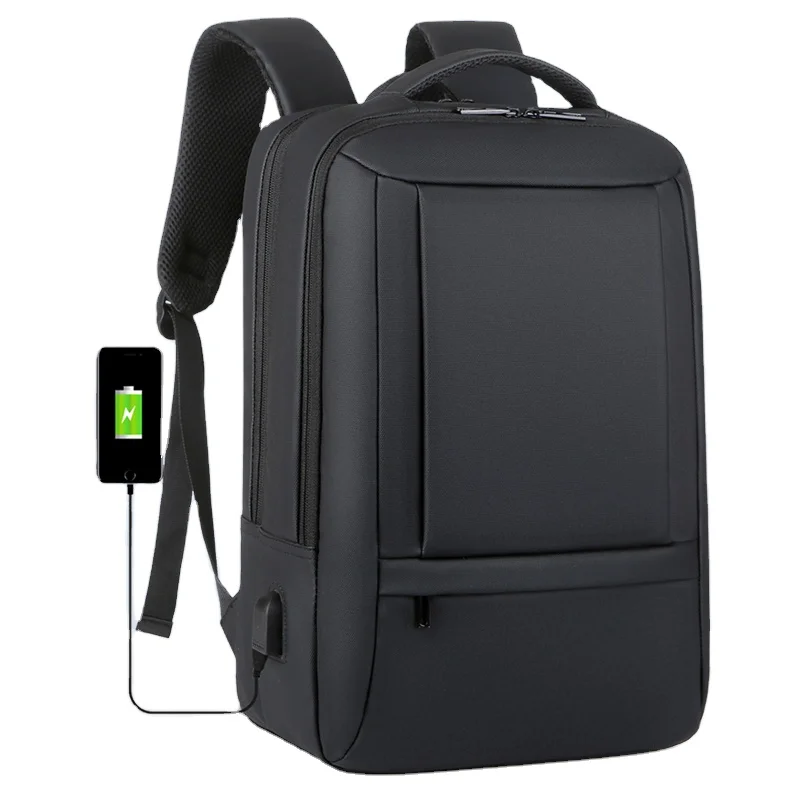 

USB Charger Backpack Anti Theft Smart Laptop Backpack Bag Large Capacity Multifunction Soft Fashion Black Waterproof, Customized color