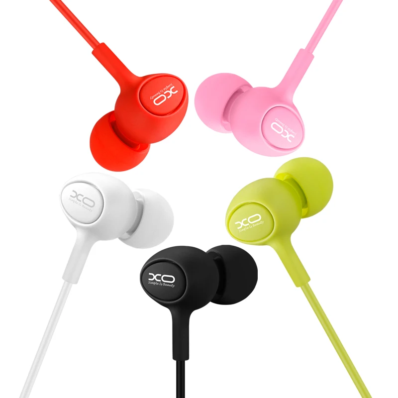 

XO-S6 Factory Direct Sale Cheapest and Hot-selling Wired Earphone Pink In-ear Colorful Candy Earbuds, Black,white,pink,red,green