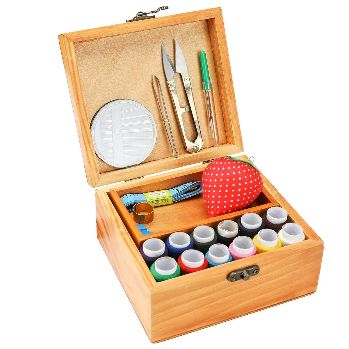 Custom Mini Diy Wooden Sewing Basket Set With Wooden Sewing Box Buy Sewing Kit,Custom Sewing
